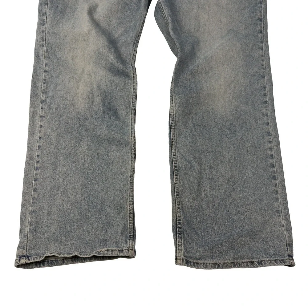 Signature by Levis Mens Jeans Relaxed Straight Size‎ 42x30 Light Wash Stretch